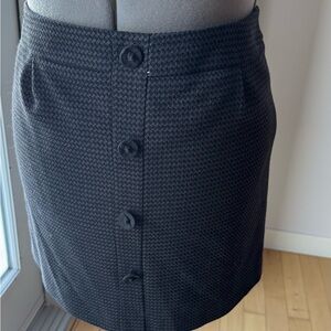 Classic Next (UK) Black Button-Front Skirt
